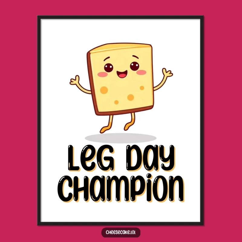 Funny Cheesecake Jig Poster: A Whimsical Dessert Art for Your Walls