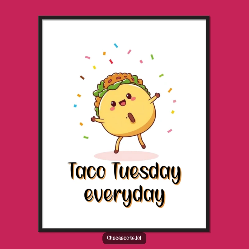 Funny Taco Cartwheel Poster - Decorate with Fiesta Fun!