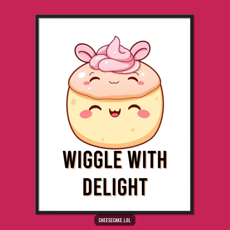 Funny Cake Ear Wiggle Poster: Joyful Frosting Art for Happy Decor