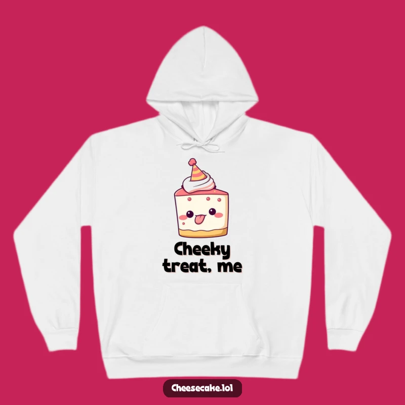 Funny Cheesecake Hoodie, Cozy Party Tongue Out Sweatshirt, Ultimate Humorous Gift for Goofs