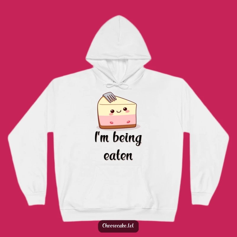 Cozy Funny Cheesecake Hoodie: Fork-tastic Comfort for Dessert Lovers, Great Gift