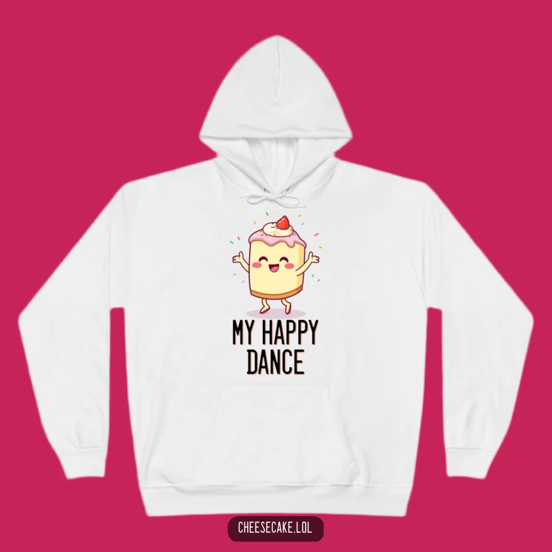 Cozy Funny Cheesecake Jig Hoodie: Dance In Comfort With Flying Sprinkles, The Ultimate Funny Gift