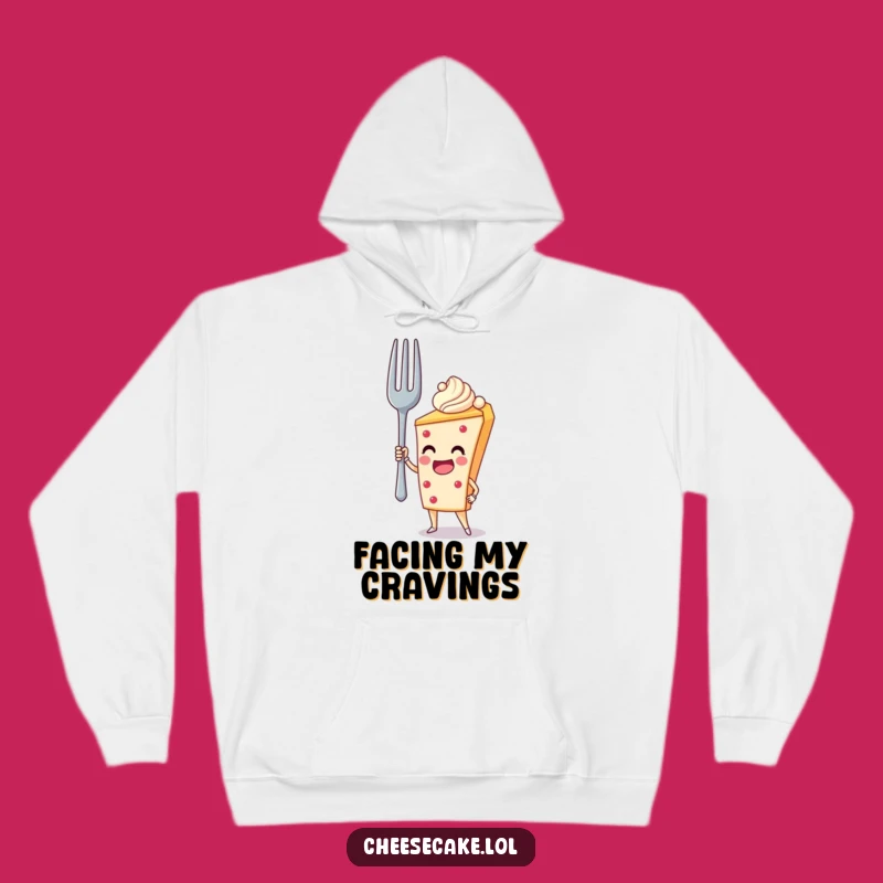 Funny Cheesecake Fork Hero Hoodie, Cozy Comfort for Dessert Defenders