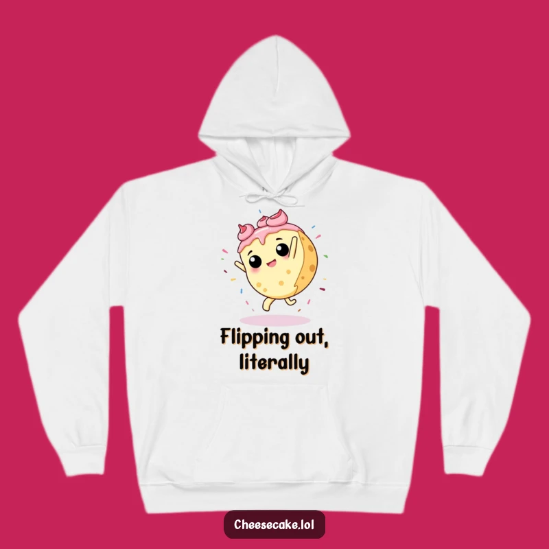Funny Cheesecake Cartwheel Hoodie: Sprinkle Motion Dessert Gift