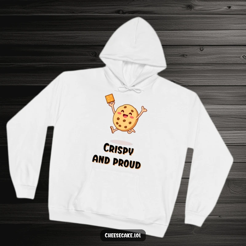 Funny baked cookie leap hoodie, perfect for celebrating baking triumphs with warmth and humor.