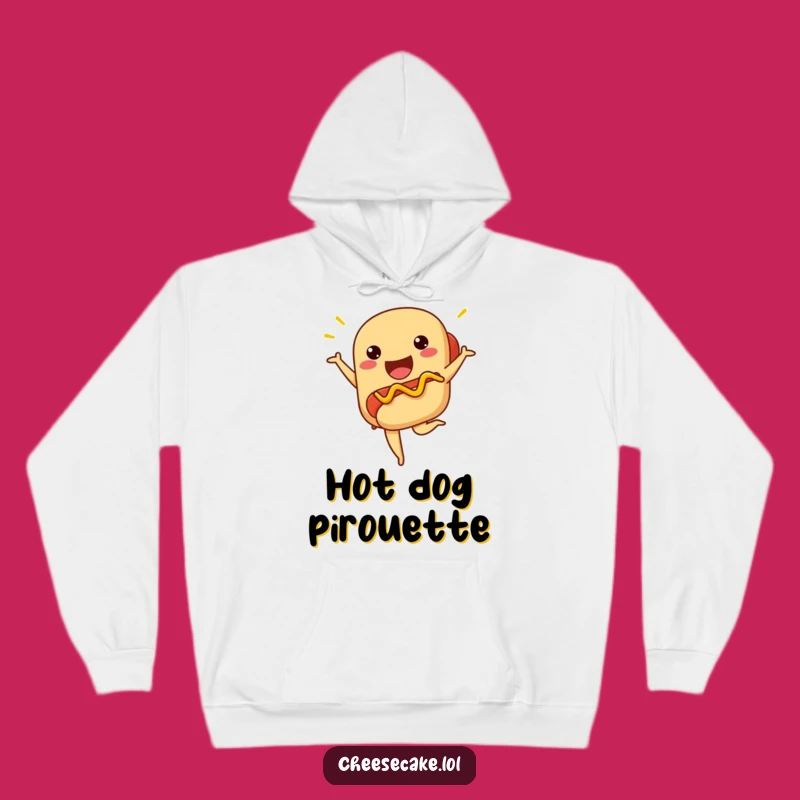 Funny Ballet Hot Dog Hoodie - Cozy Wiener Dancer Apparel