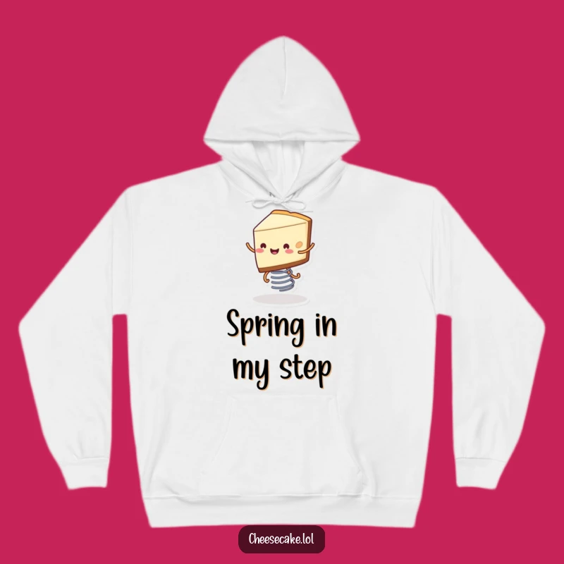 Funny Cheesecake Hoodie - Cozy Bouncing Dessert Gift for Treat Lovers