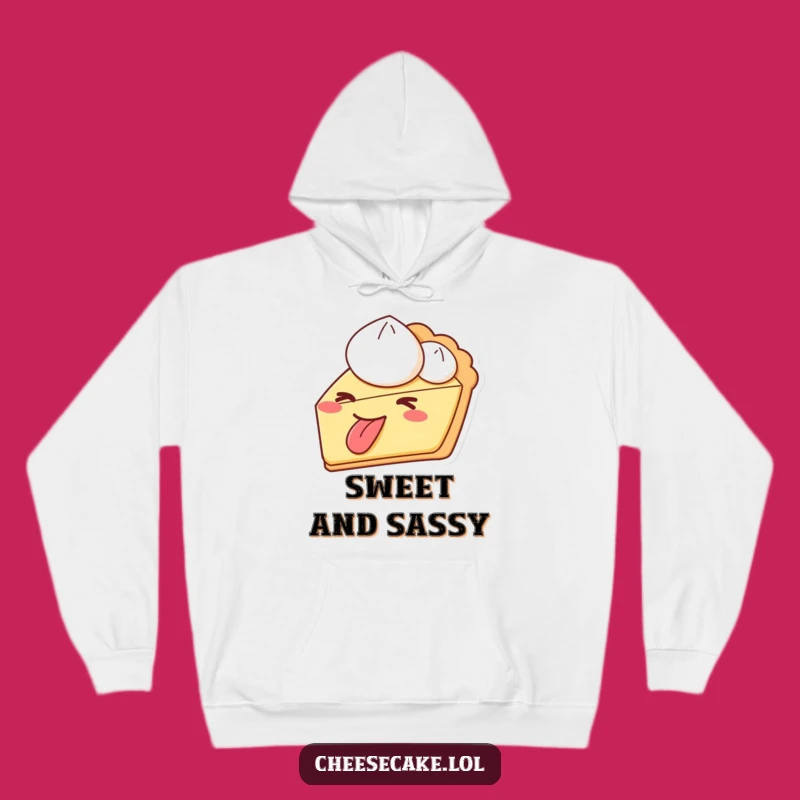 Funny Pie Wink Tongue Out Hoodie - Cozy Comfort with a Cheeky Dessert Vibe