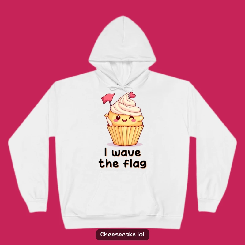 Cozy Funny Cupcake Flag Hoodie: Stay Warm with Sweet Humor and Comfort