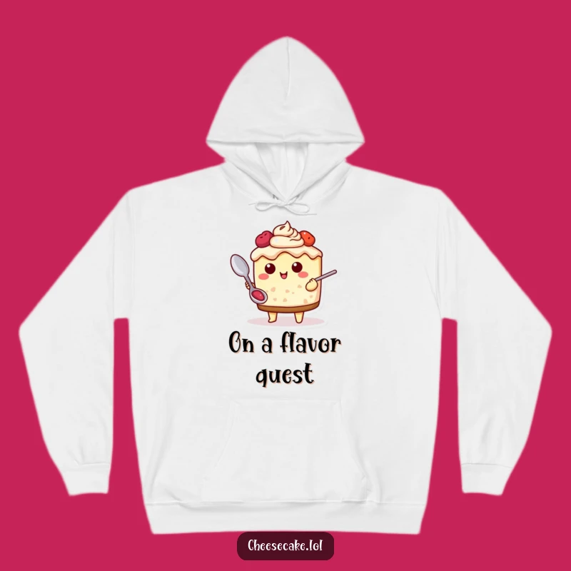 Cozy Funny Cheesecake Adventure Hoodie: Warm Up For Delicious Quests, The Must-Have Funny Gift