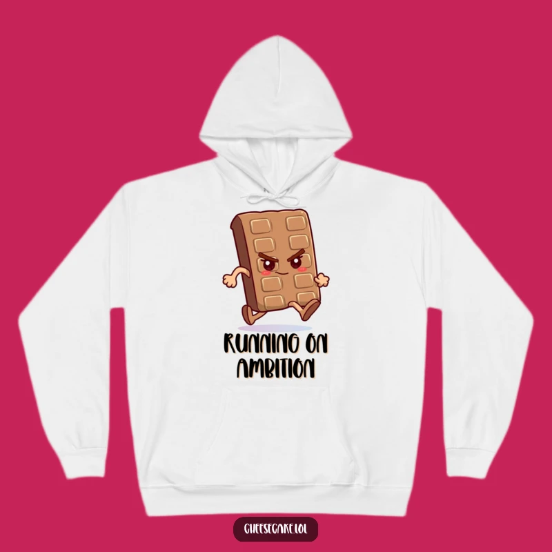 Funny Chocolate Race Hoodie: Cozy Endurance Wear, Warm Funny Gift for Athletes