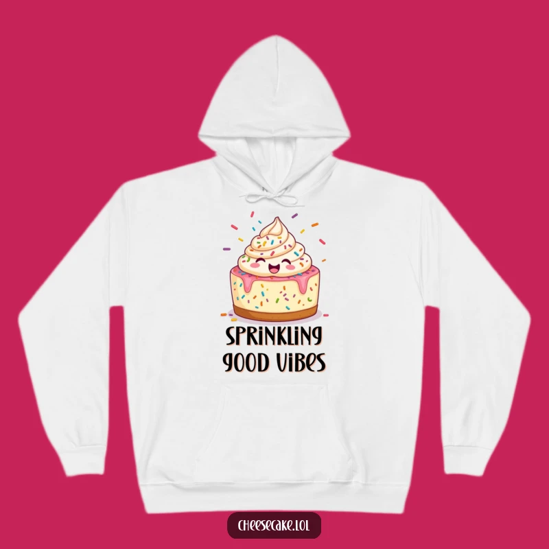 Funny Cheesecake Sprinkle Juggling Hoodie, Cozy Up with Cheerful Dessert Vibes