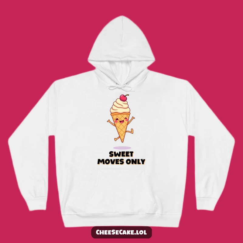 Funny Ice Cream Cartwheel Hoodie: Cozy Sweetness, Warm Funny Gift for Chilly Days