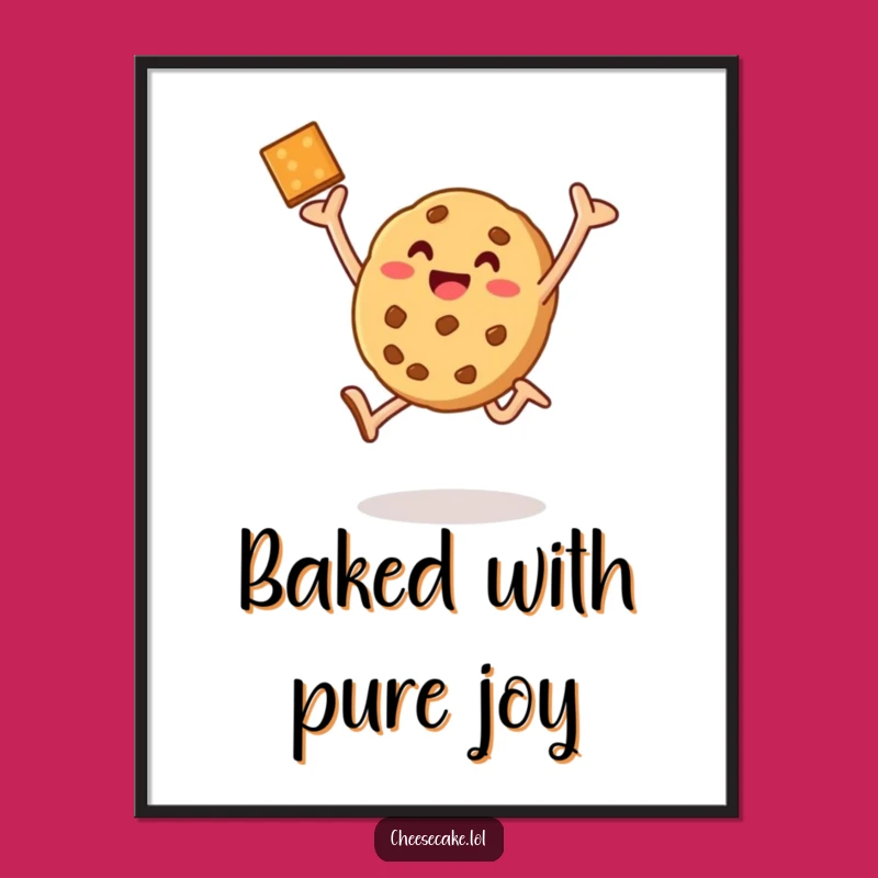 Free Printable Wall Art: Baked Cookie Funny Downloadable Decor for Joyful Spaces