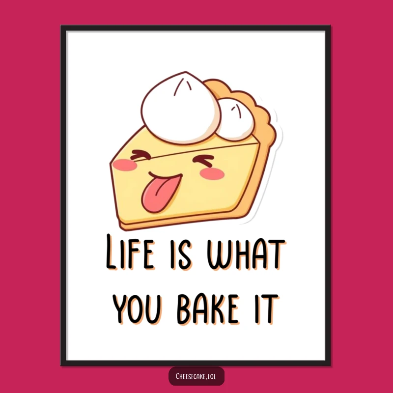 Free Printable Wall Art: Winking Pie Funny Downloadable Decor for a Playful Space