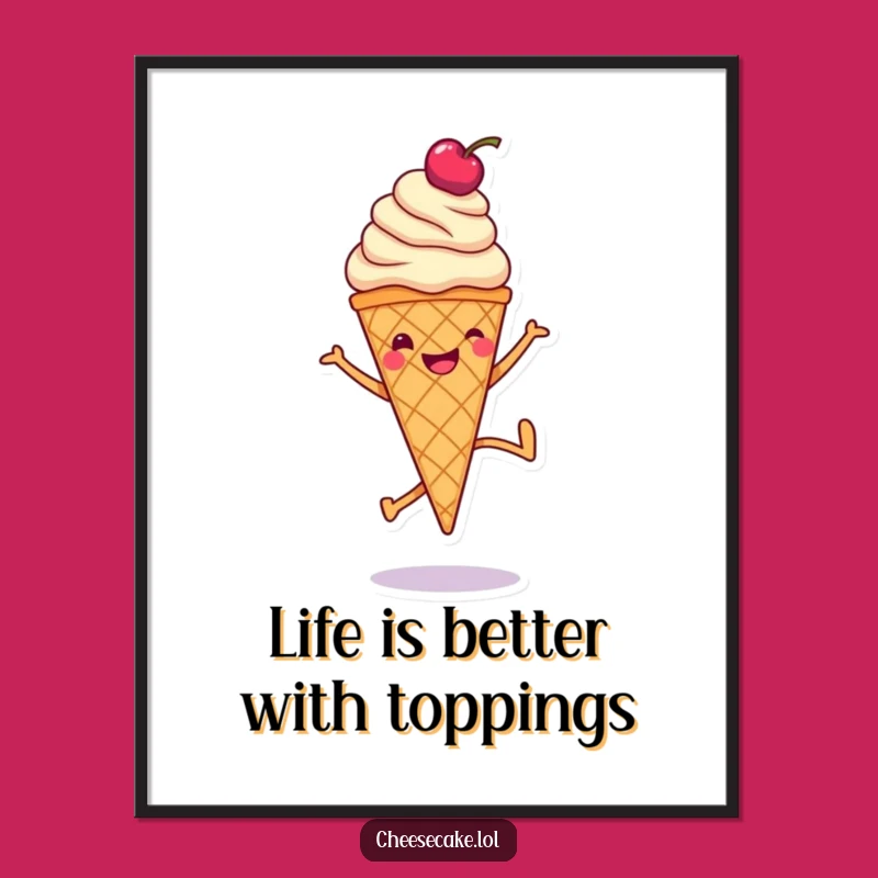 Free Printable Wall Art: Silly Ice Cream Cartwheels for Fun, Sweet Decor