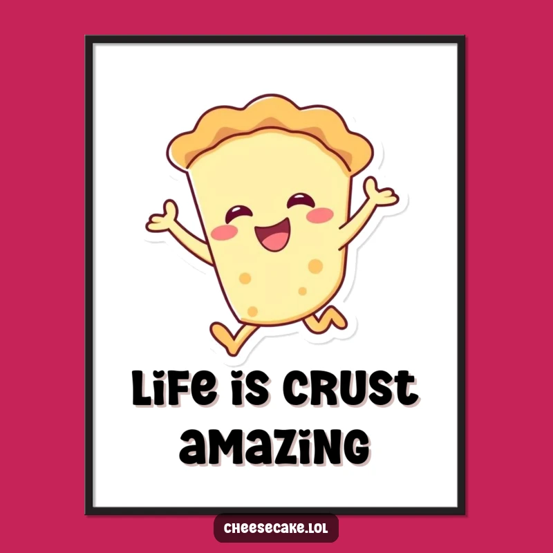 Free Printable Wall Art: Joyful Leaping Pie - Whimsical & Funny Downloadable Decor