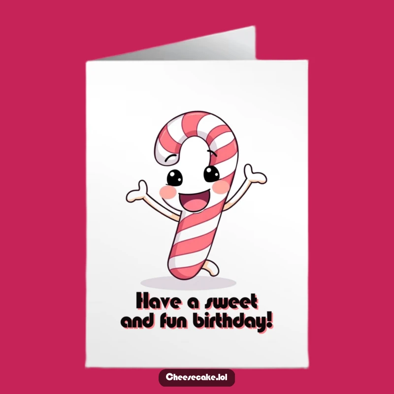 Free Printable Birthday Card: Candy Cane Dances for a Hilarious Celebration