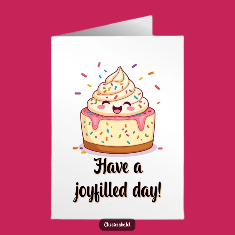Free Printable Birthday Card: Juggling Cheesecake, Fun Downloadable Gift
