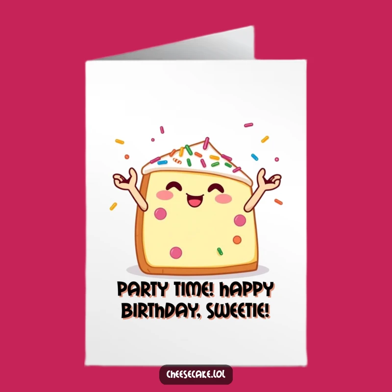 Free Printable Birthday Card: Juggling Cheesecake Sprinkles Downloadable Fun