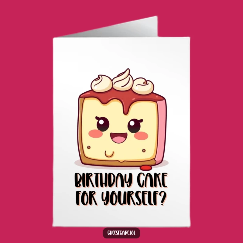 Free Printable Birthday Card: Self-Biting Cheesecake - Hilarious DIY Funny Downloadable