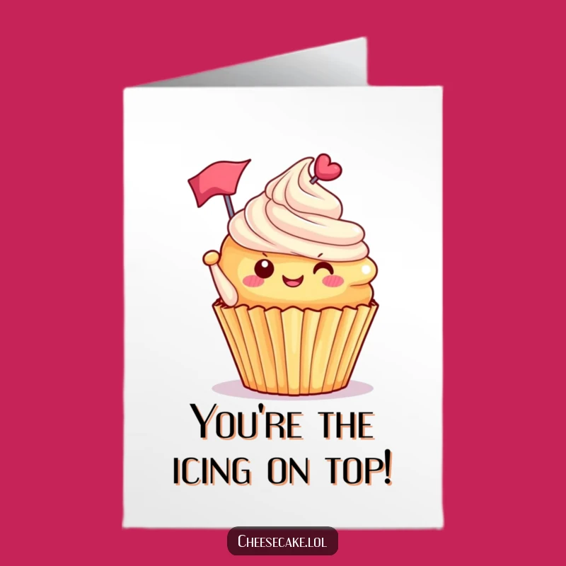 Free Printable Congrats Card: Cupcake Flag-Waver, Festive Downloadable Gift for Victories