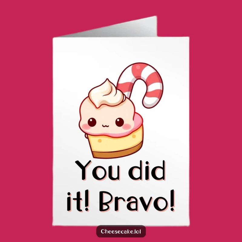 Free Printable Congrats Card: Funny Cheesecake Surprise, Downloadable Gift