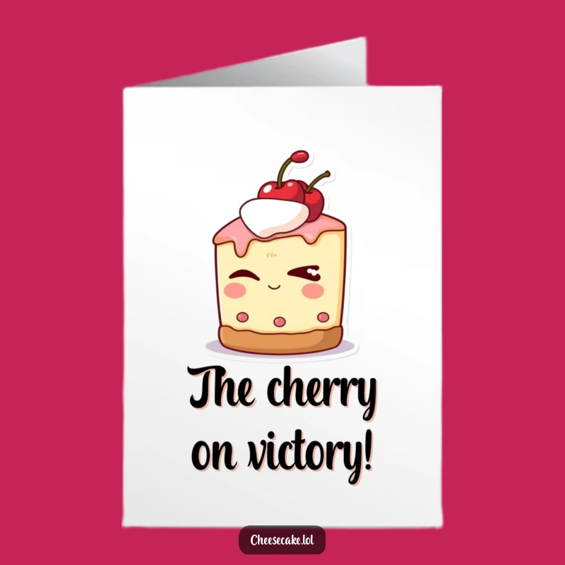 Free Printable Congratulations Card: Sly Cherry Cheesecake for a Witty, Downloadable Celebration