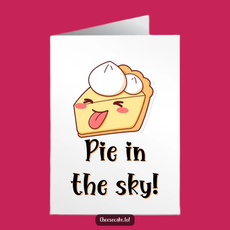 Free Printable Congrats Card: Winking Pie Funny Downloadable Gift for a Sweet Success