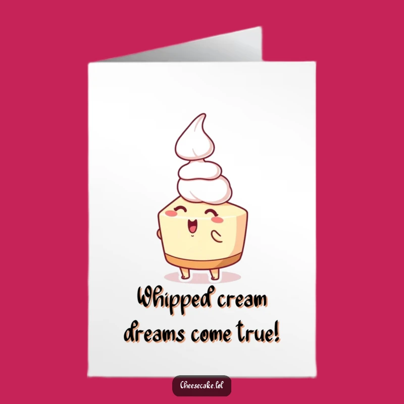 Cheesecake Whipped Cream Congrats Card: Free Printable Funny Downloadable Gift