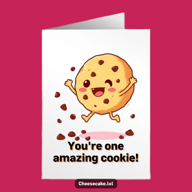 Free Printable Congrats Card: Jumping Cookie, Chips, Awesome Downloadable Gift