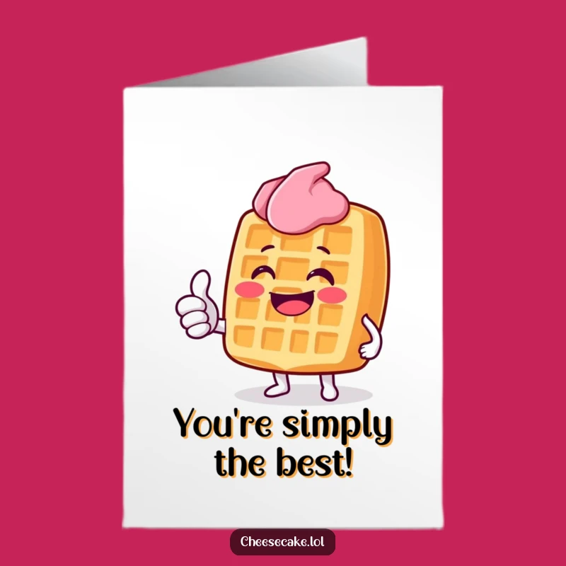 Free Printable Grinning Waffle Congrats Card Funny Downloadable Gift