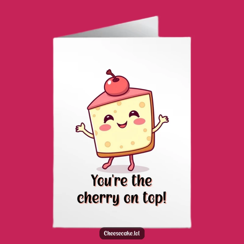 Free Printable Thank You Card: Dancing Cheesecake Funny Downloadable Gift for Sweet Gratitude