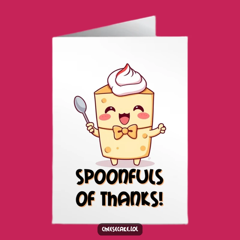 Free Printable Thank You Card: Dapper Cheesecake for a Grateful, Funny, Downloadable Note