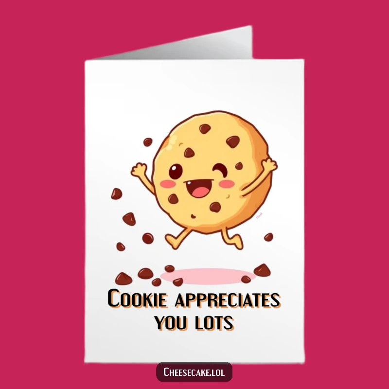 Free Printable Thank You Card: Jumping Cookie, Fun, Easy Downloadable Gift
