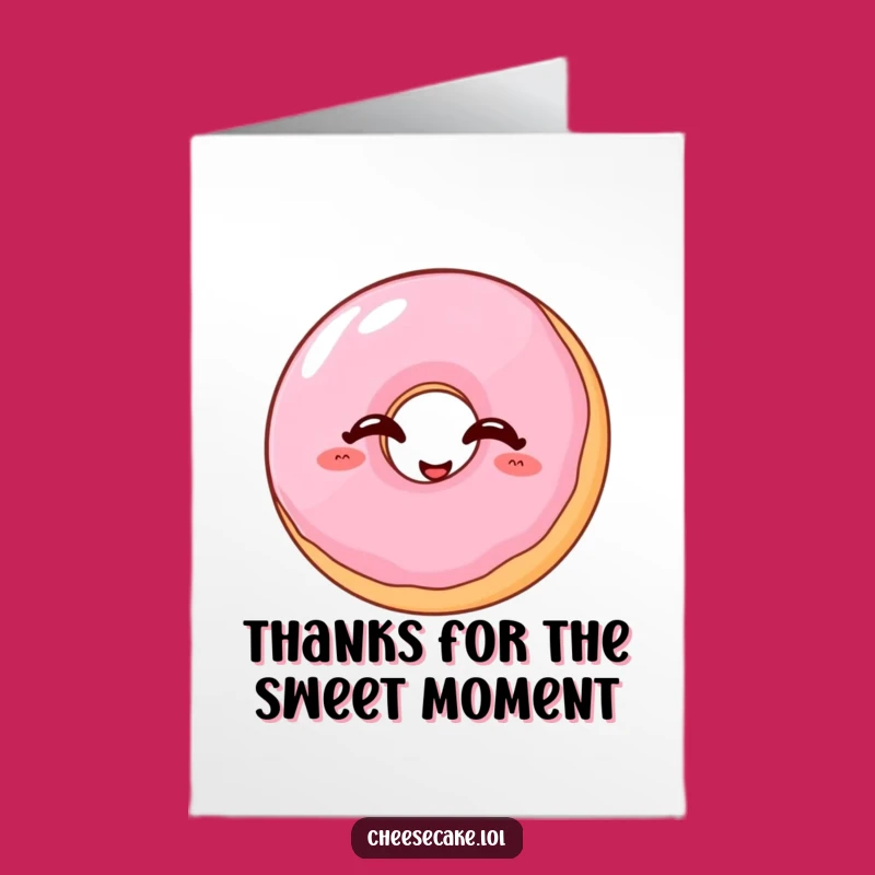 Free Printable Thank You Donut Card: Giggling Jelly Donut Downloadable Gratitude