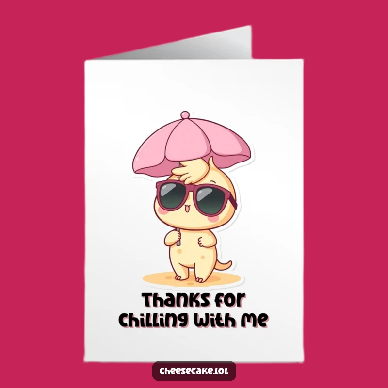 Beach Cheesecake Thank You Card: Free Printable Sunglasses Funny Downloadable Gift