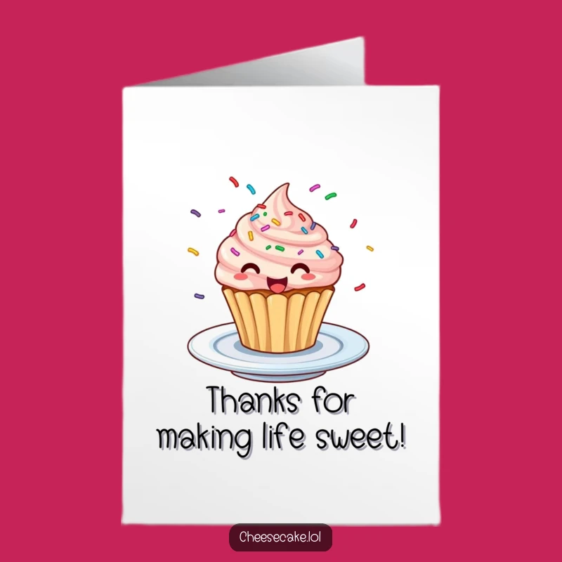 Free Printable Excited Cupcake Thank You Card: A Sweet Surprise for a Funny Downloadable Gift