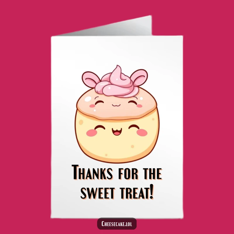 Free Printable Wiggling Cake Thank You Card Downloadable Funny Gift