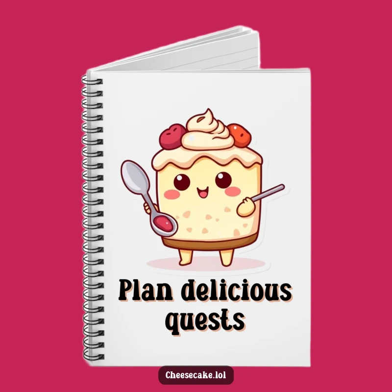 Funny Cheesecake Adventure Notebook: Jot Down Expedition Ideas With A Spoon, A Perfect Funny Gift