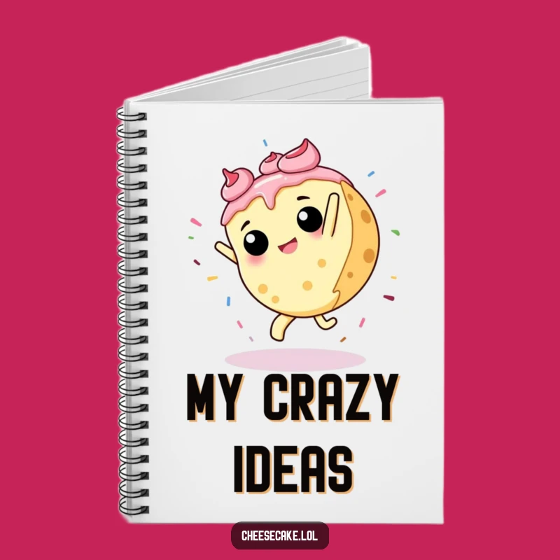 Funny Cheesecake Cartwheel Notebook: Jot Down Energetic Ideas Gift