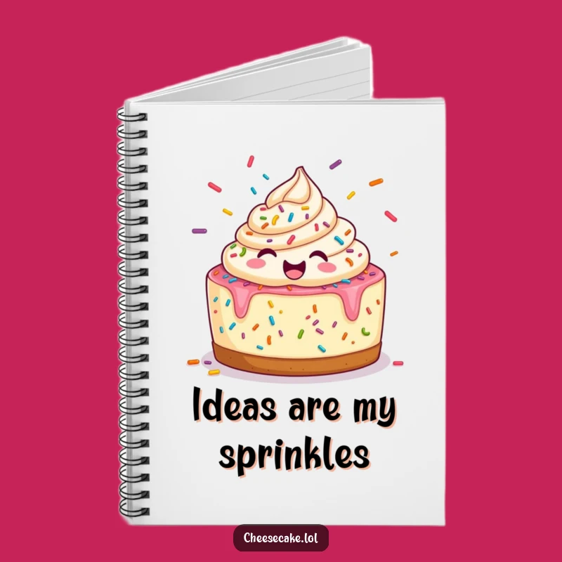 Funny Cheesecake Sprinkle Juggling Notebook, Capture Ideas with Cheerful Flair