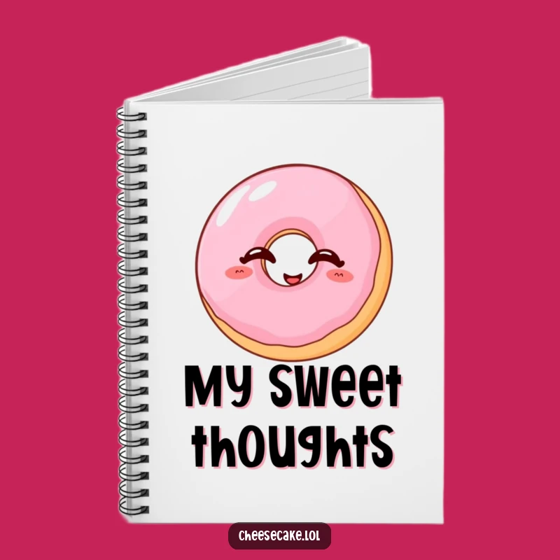 Funny Giggling Donut Notebook - Jot Down Sweet Thoughts