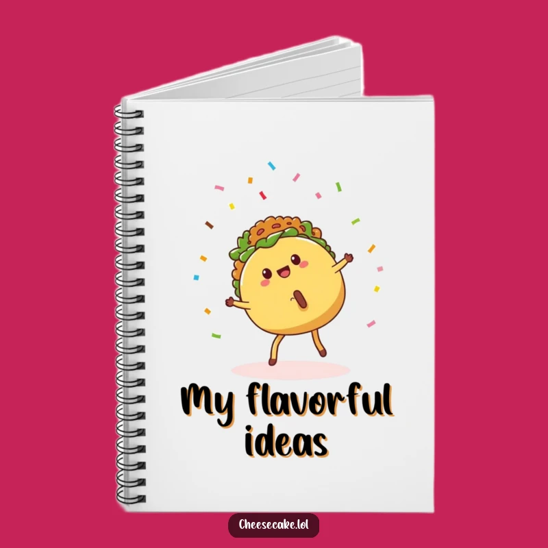 Funny Taco Cartwheel Notebook - Jot Down Your Fiesta Ideas!