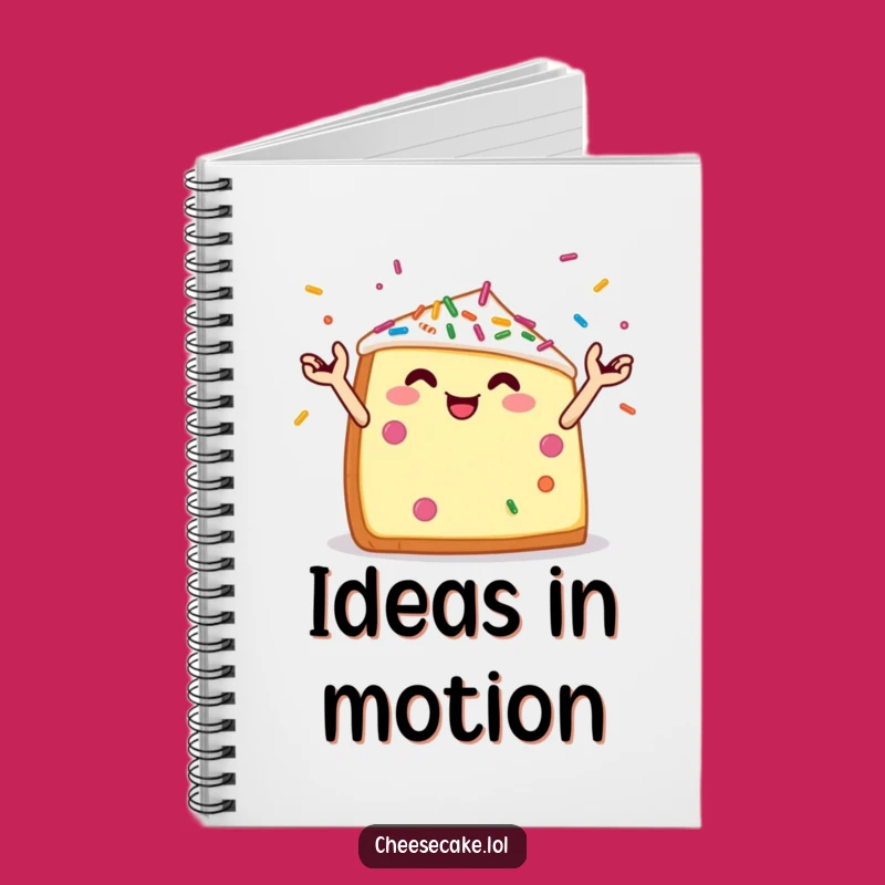 Funny Cheesecake Notebook - Juggling Sprinkles Journal for Sweet Ideas