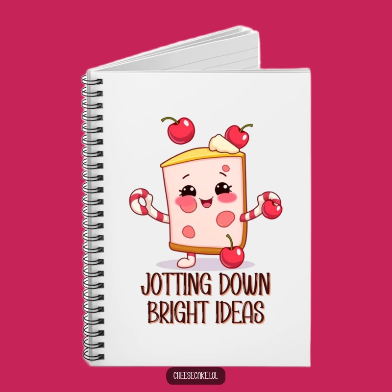 Funny Juggling Cheesecake Notebook: Jot Down Ideas with Festive Flair