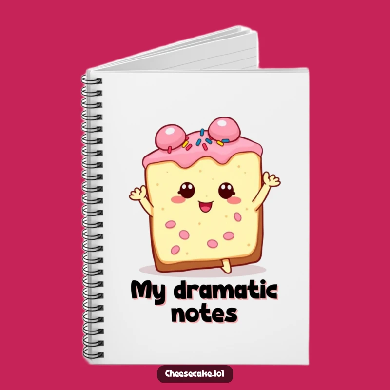 Funny Cheesecake Notebook: Charming Slice, Dramatic Pose, Journal Your Flair!
