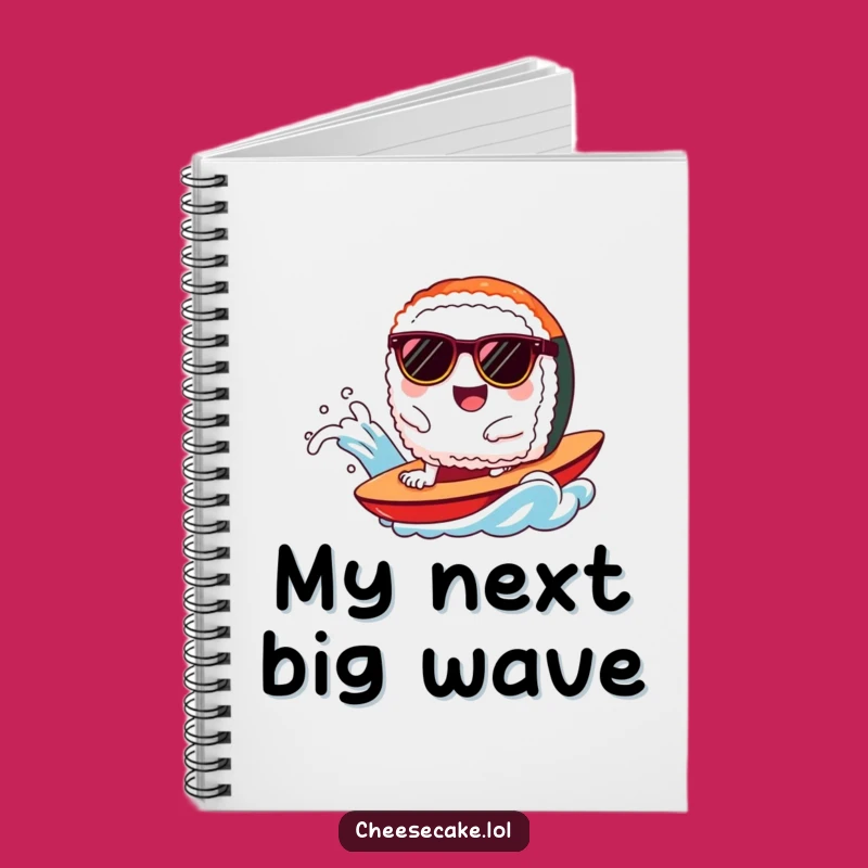 Funny Sushi Wave Rider Notebook - Jot Down Laughs