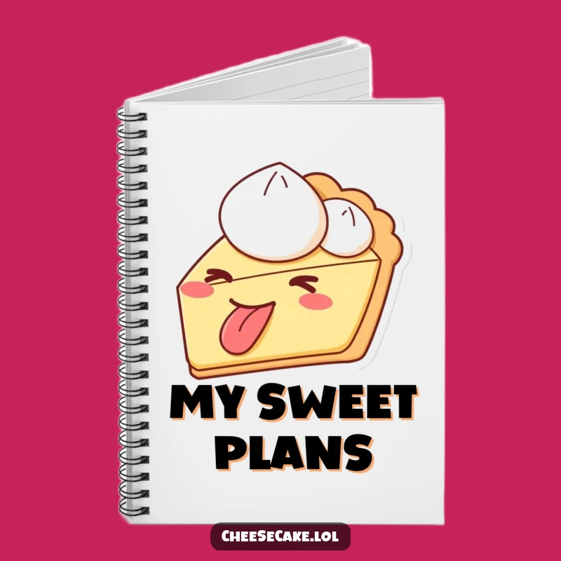 Funny Pie Wink Tongue Out Notebook - Jot Down Ideas with Playful Charm
