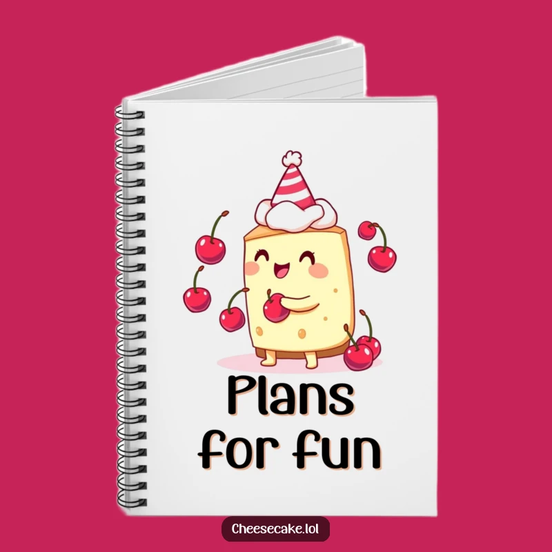 Funny Cheesecake Juggler Notebook - Record Your Party Plans & Sweet Ideas